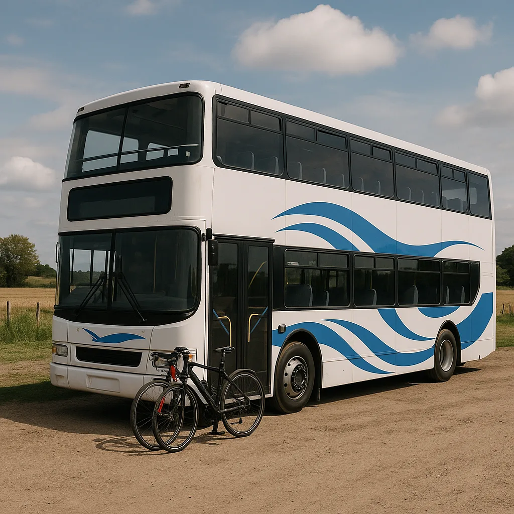 White Double-decker Bus