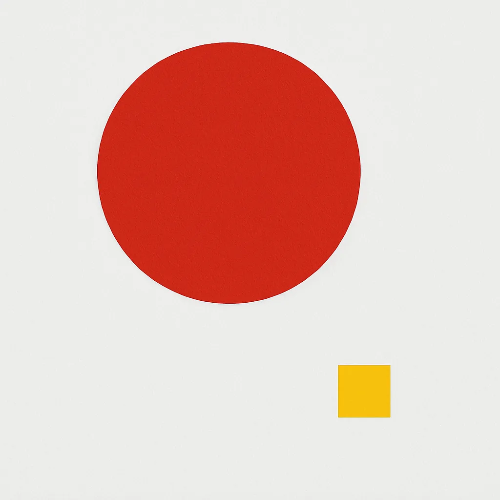 Plain White Background Featuring a Prominent Red Circle