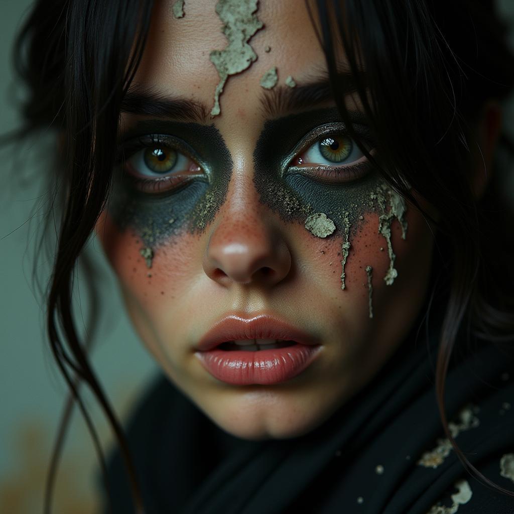 Surreal Female Portrait in Cinemascope Chiaroscuro