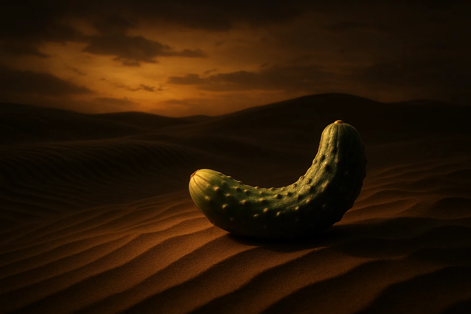 Across Vast Sand Dunes Rippled by Wind at Sunset