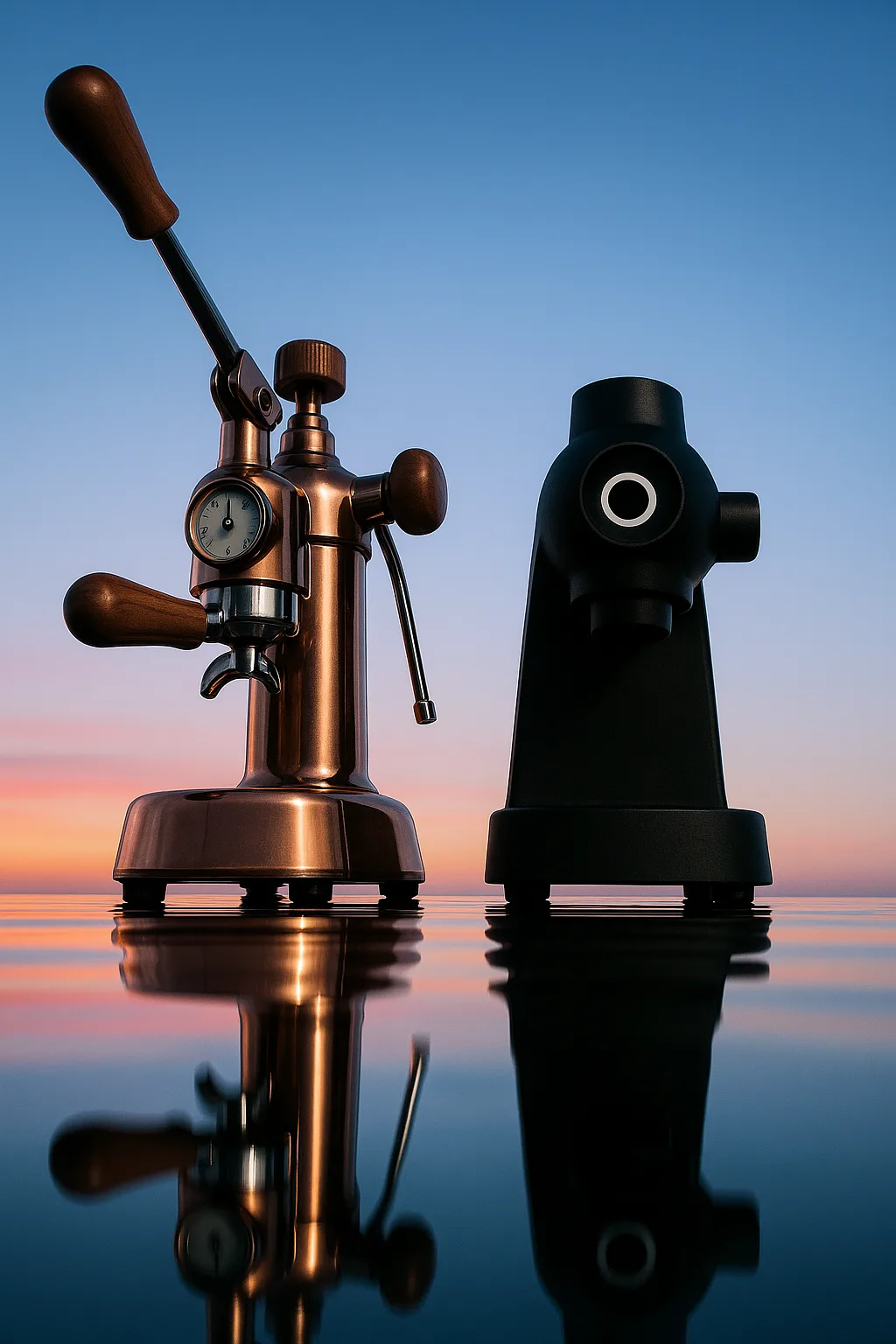 Amidst Vivid Colors Reflected on a Calm Water Surface