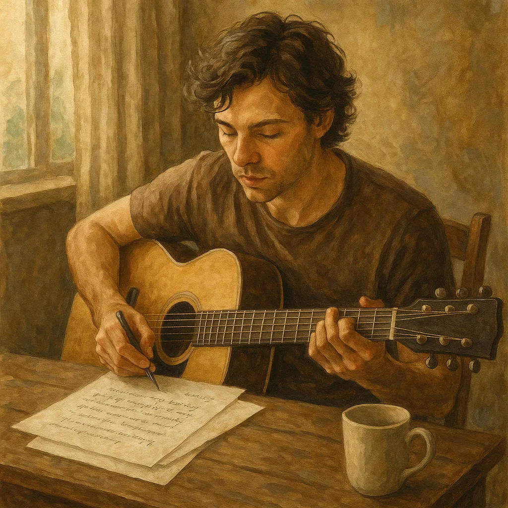 Musician Is Composing a New Song