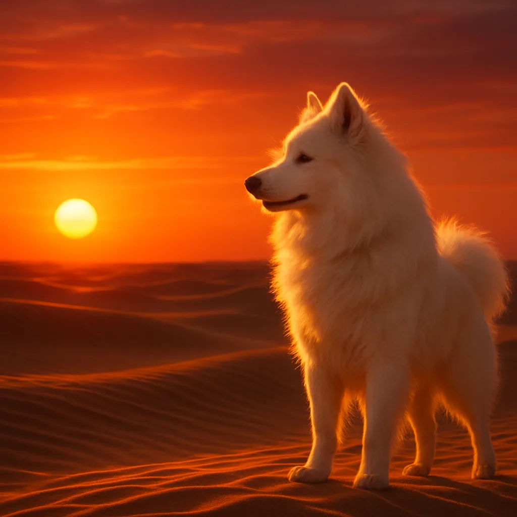 Eskimo Dog Stands Proud in Profile