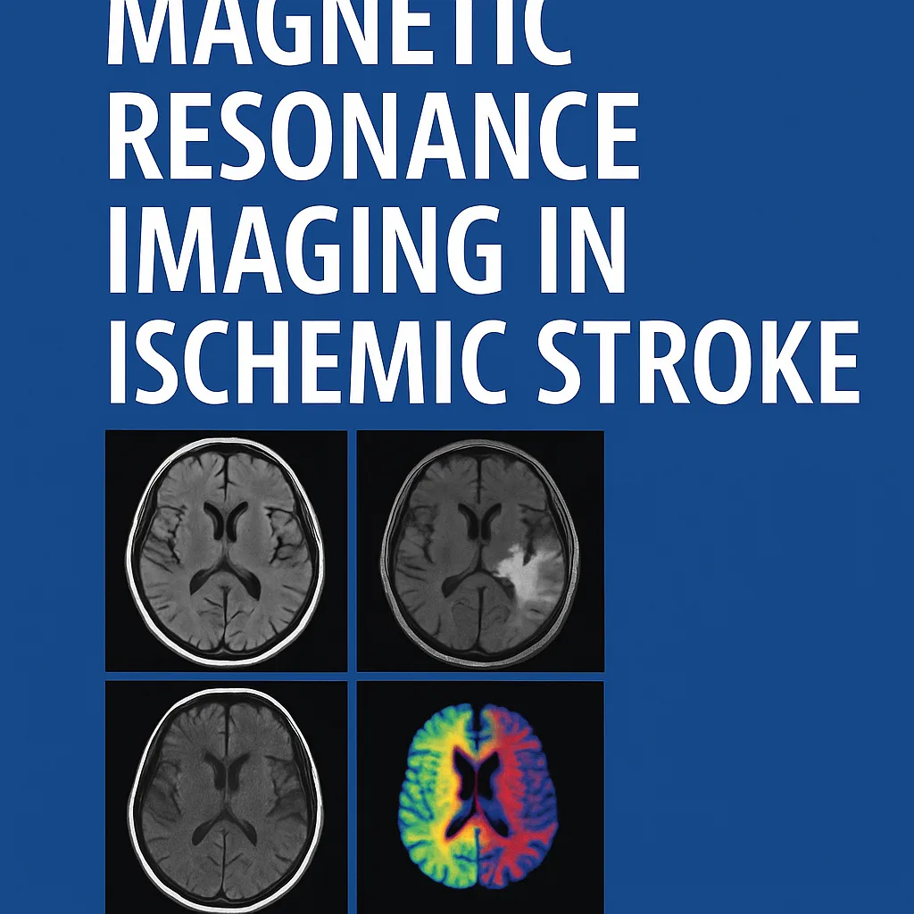 Blue Book Cover Titled "Magnetic Resonance Imaging in Ischemic Stroke"