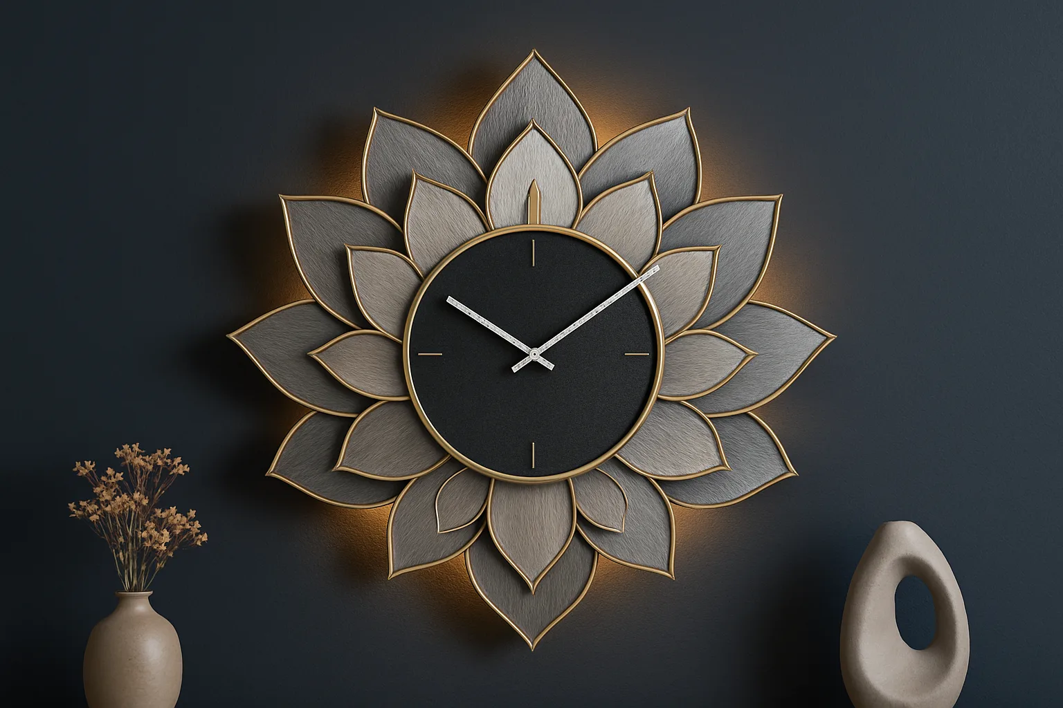 Graphic Depiction of a Modern Wall-mounted Clock