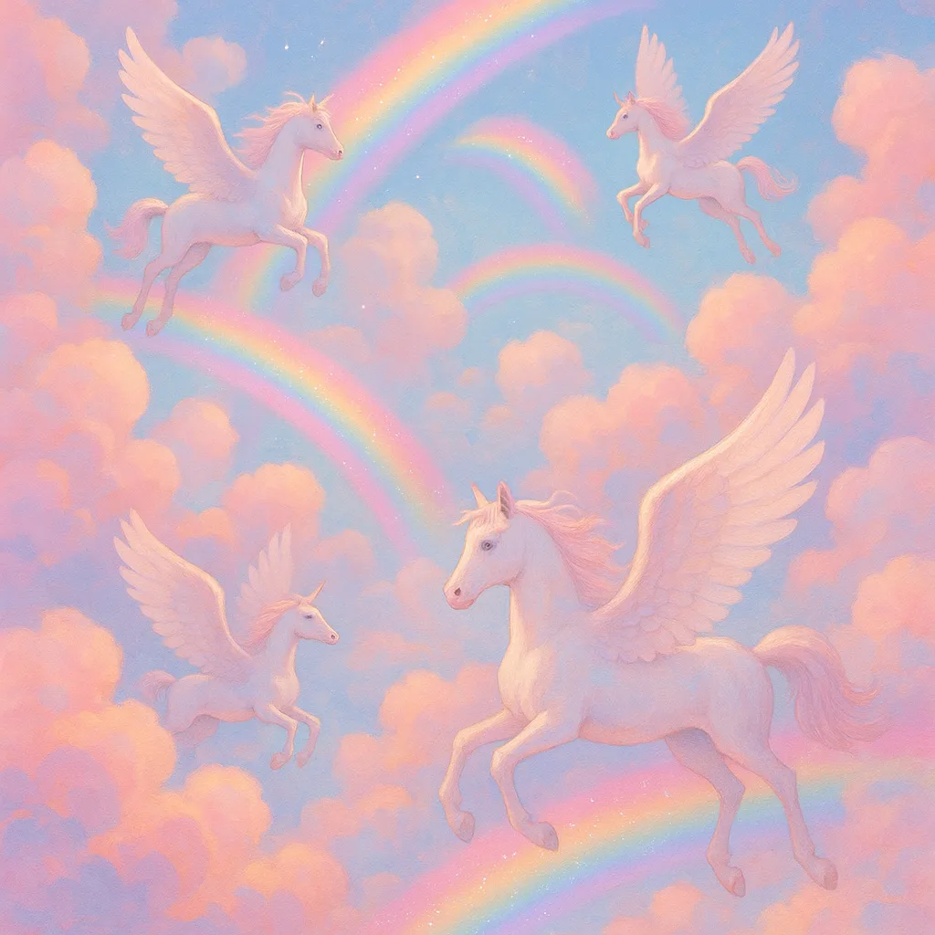 Realm Filled with Softly Tinted Clouds