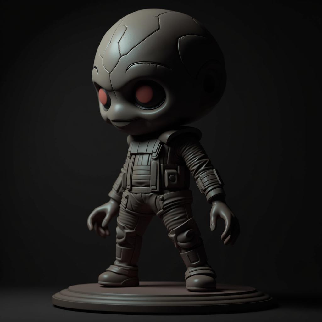 Chiaroscuro 3D Character Poster in Deep Shadow