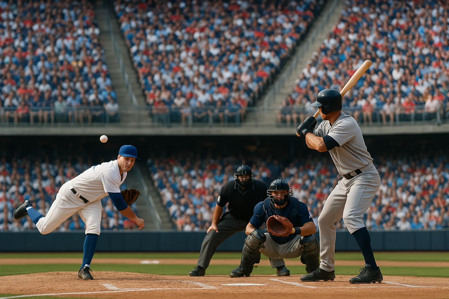 Baseball Game Scene Featuring a Pitcher