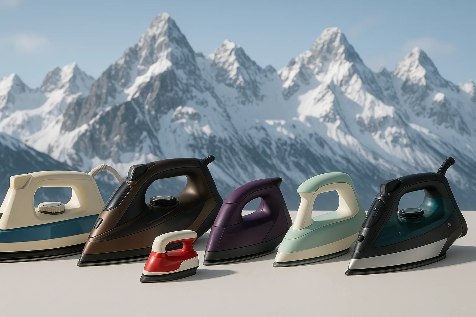 Against the Majestic Sweep of Jagged Snow-capped Peaks