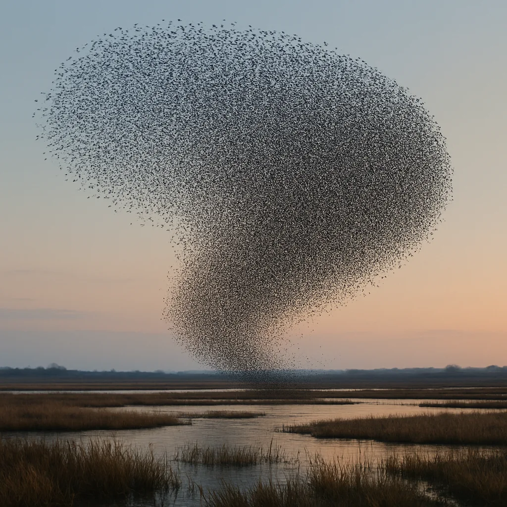 Innumerable Tiny Birds Form a Massive