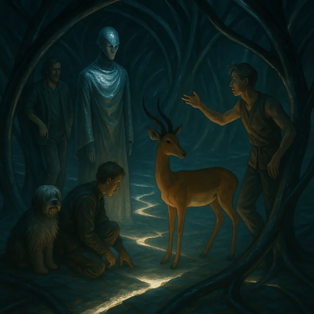 Coolly Dim Network of Metallic Tendrils