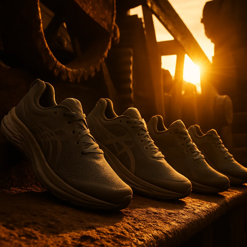 Five Diverse Running Shoes in a Monochromatic