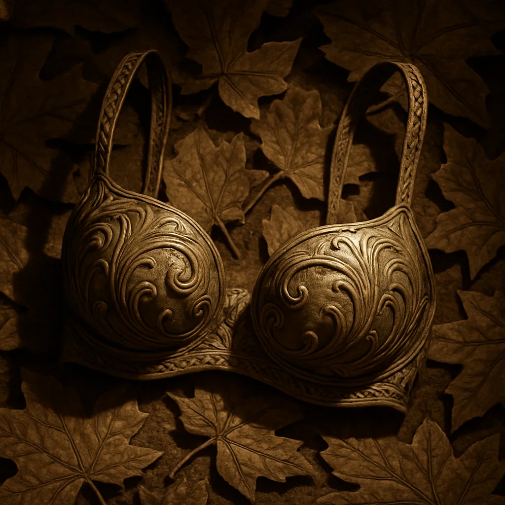 Brassiere on Fallen Autumn Leaves