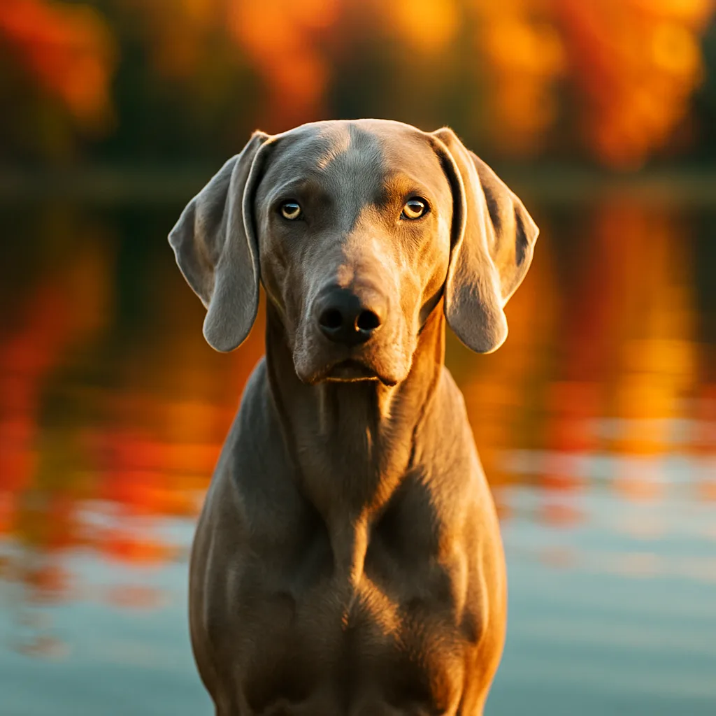 Single Silver Gray Weimaraner