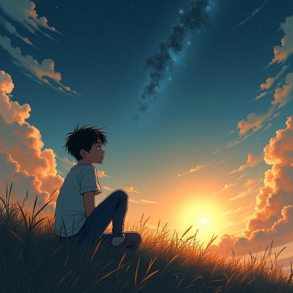 Manga Dreamer Gazing at the Starry Sky