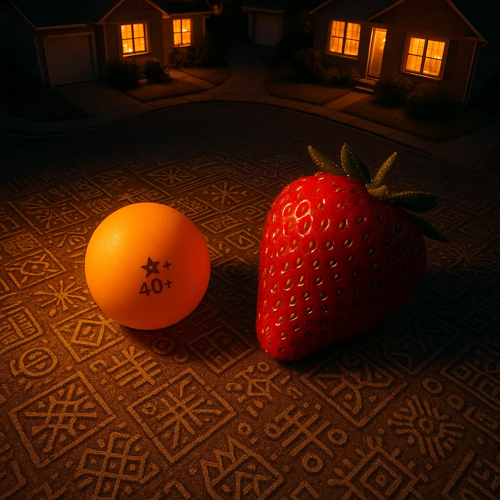 Peaceful Cul-de-sac at Dusk Transforms into a Canvas of Hieroglyphs