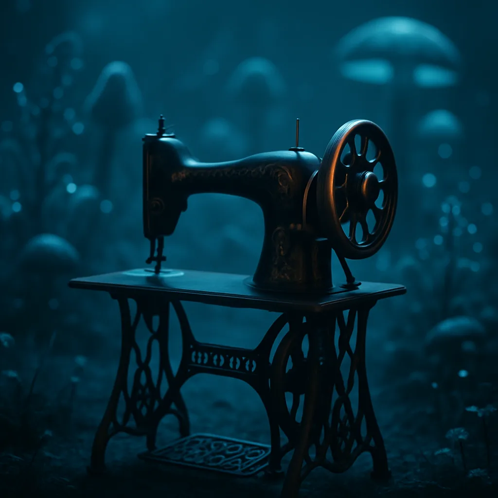 Solitary Vintage Treadle-operated Sewing Machine