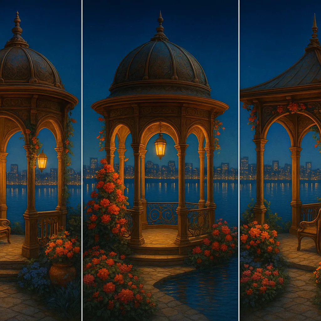 Three Diverse Lakeside Scenes