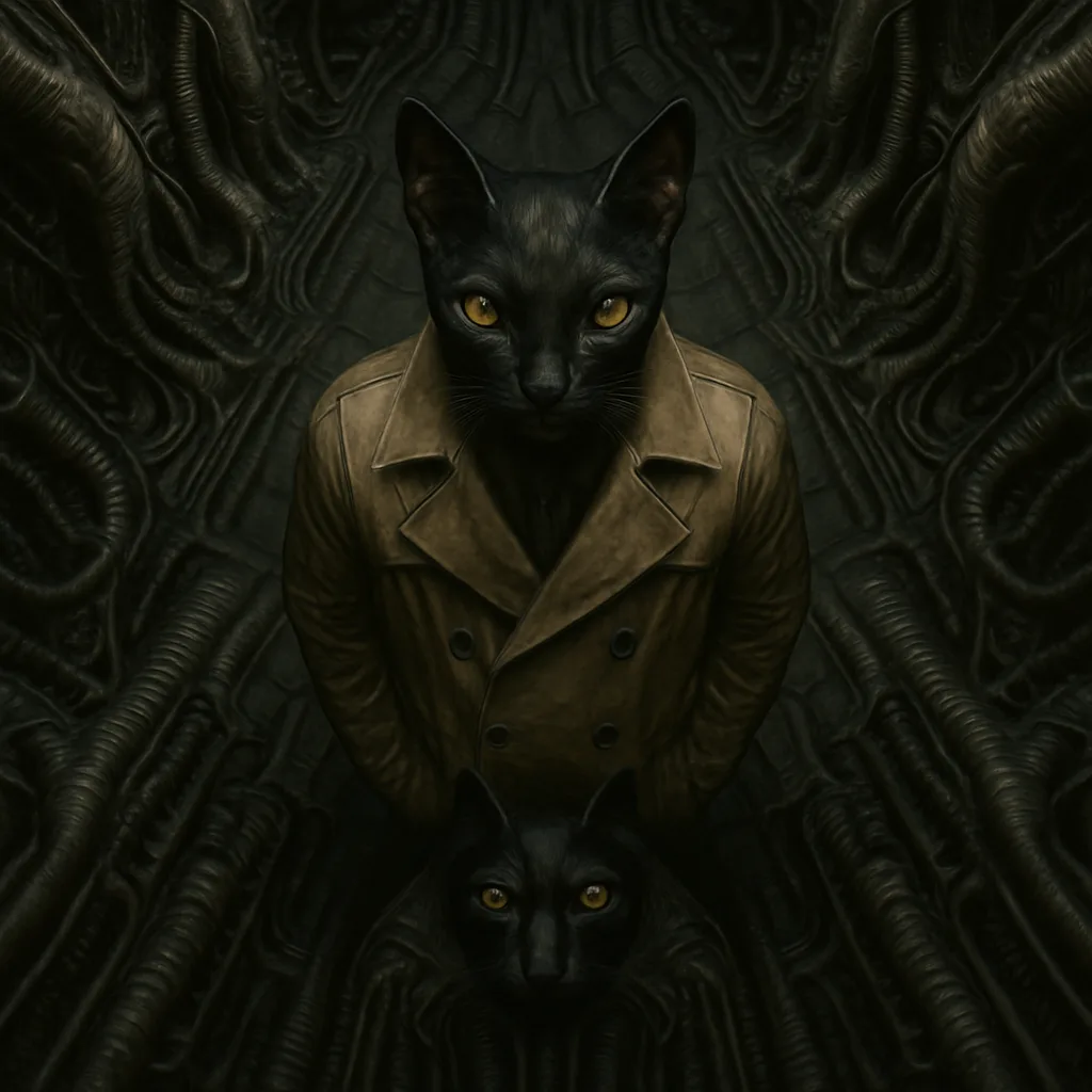 Egyptian Cat in a Trench Coat