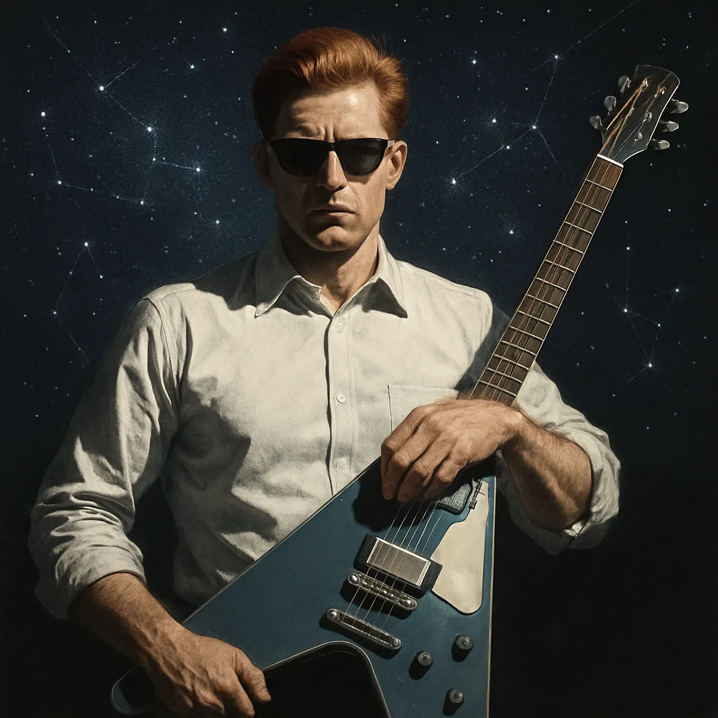 Imposing Male Figure in a Dress Shirt and Sunglasses