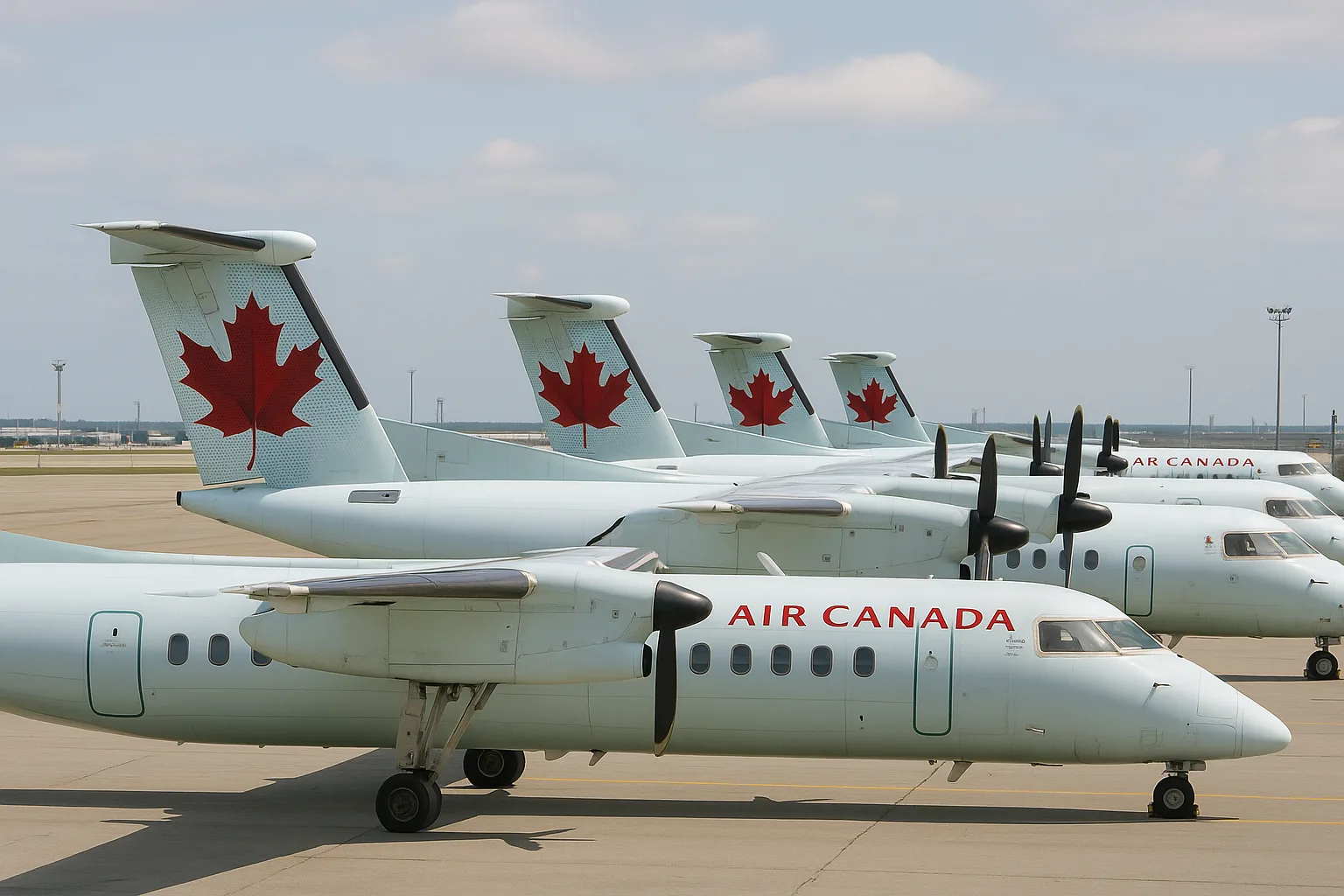 Several Canadian Regional Airplanes
