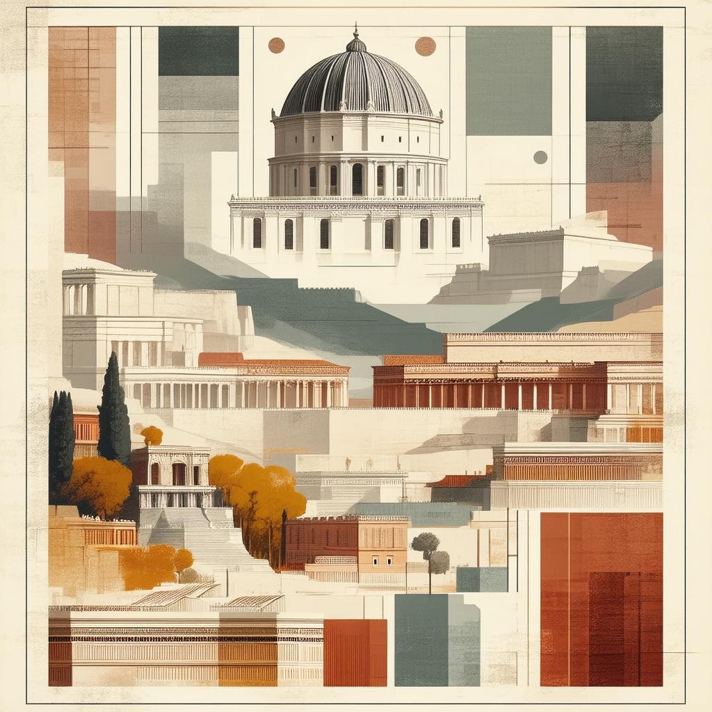 Roman Empire in Minimalist Muted Geometry