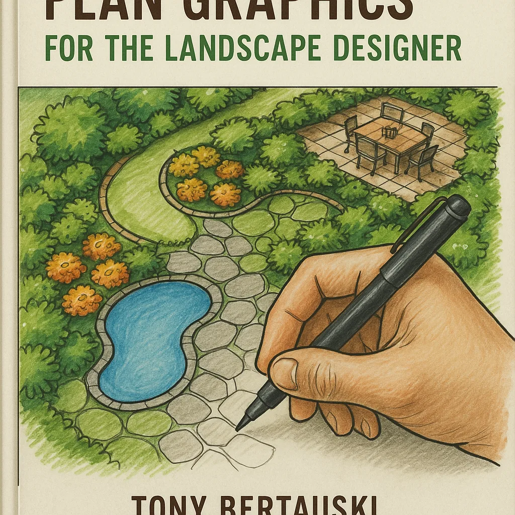 Hand Drawing Landscape Plan Graphics on Paper
