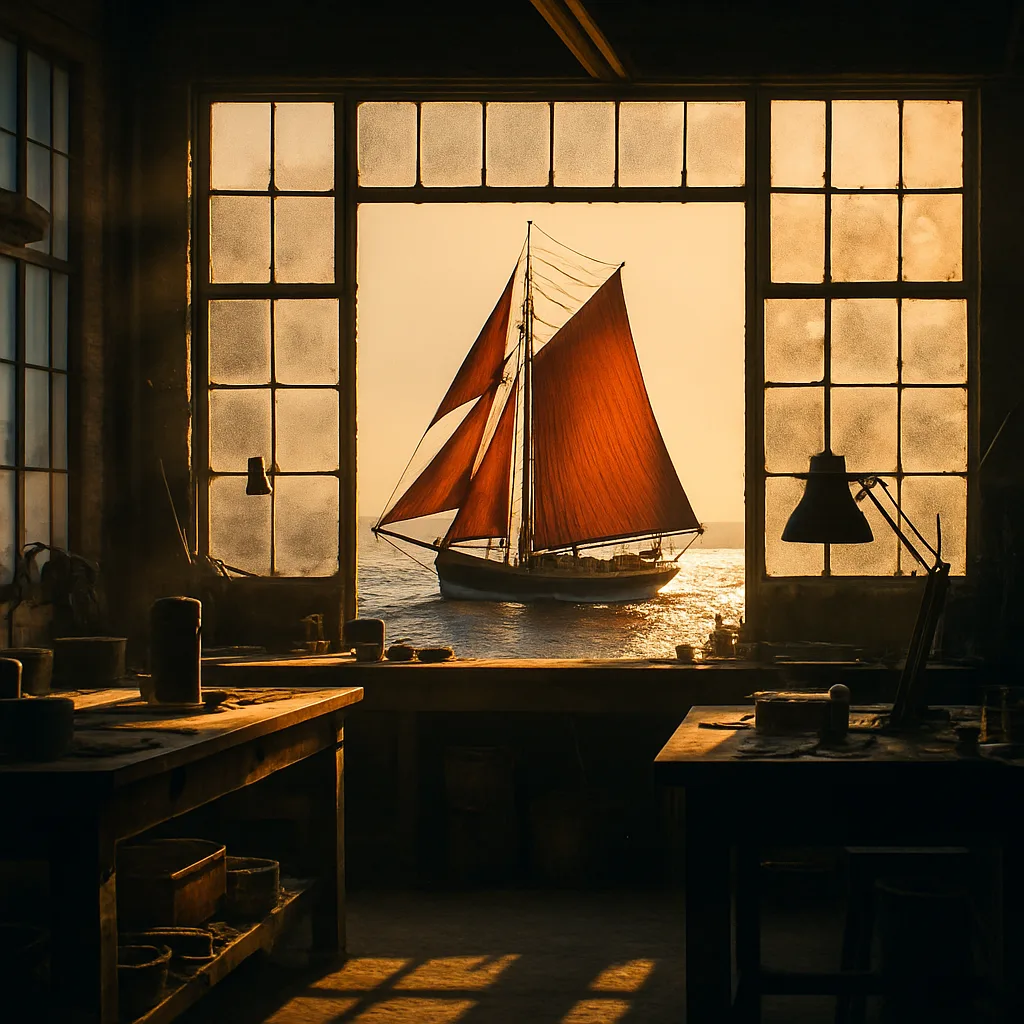 Single 19th-century Traditional Design Schooner