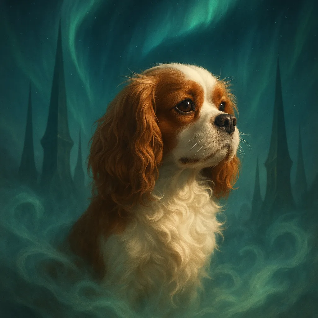 Softly Side-lit Blenheim Spaniel