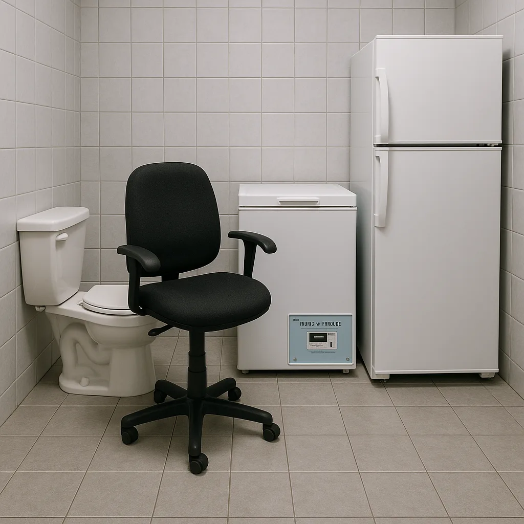 Small Tiled Room with a Toilet