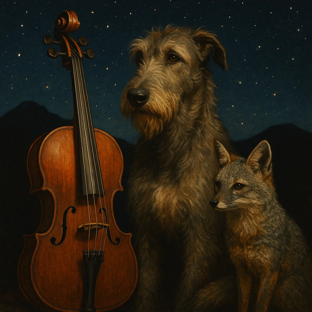 Under a Starry Night Sky Above a Dark Mountain Silhouette