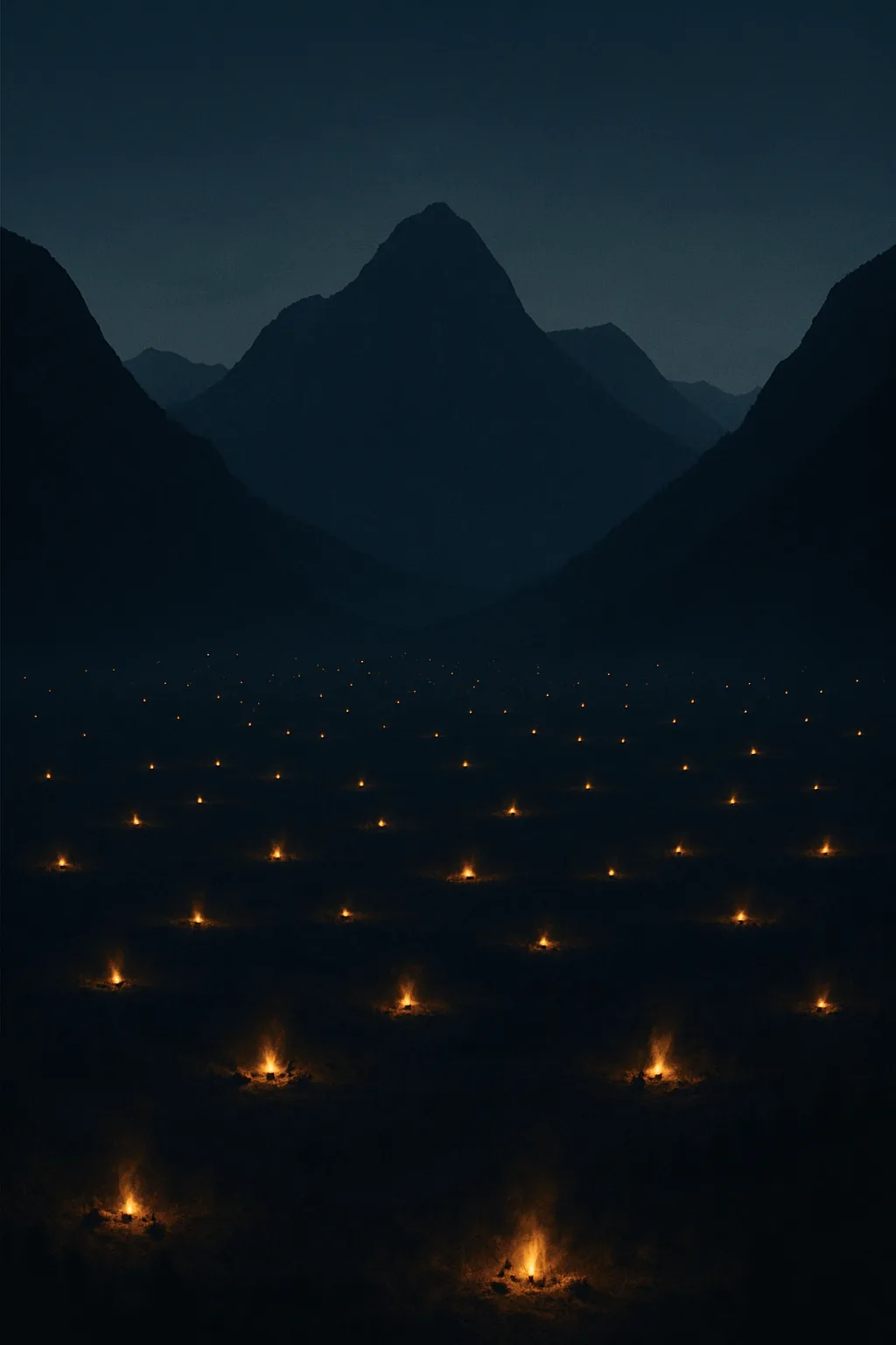 Myriad Distant Campfires Twinkle Across a Vast