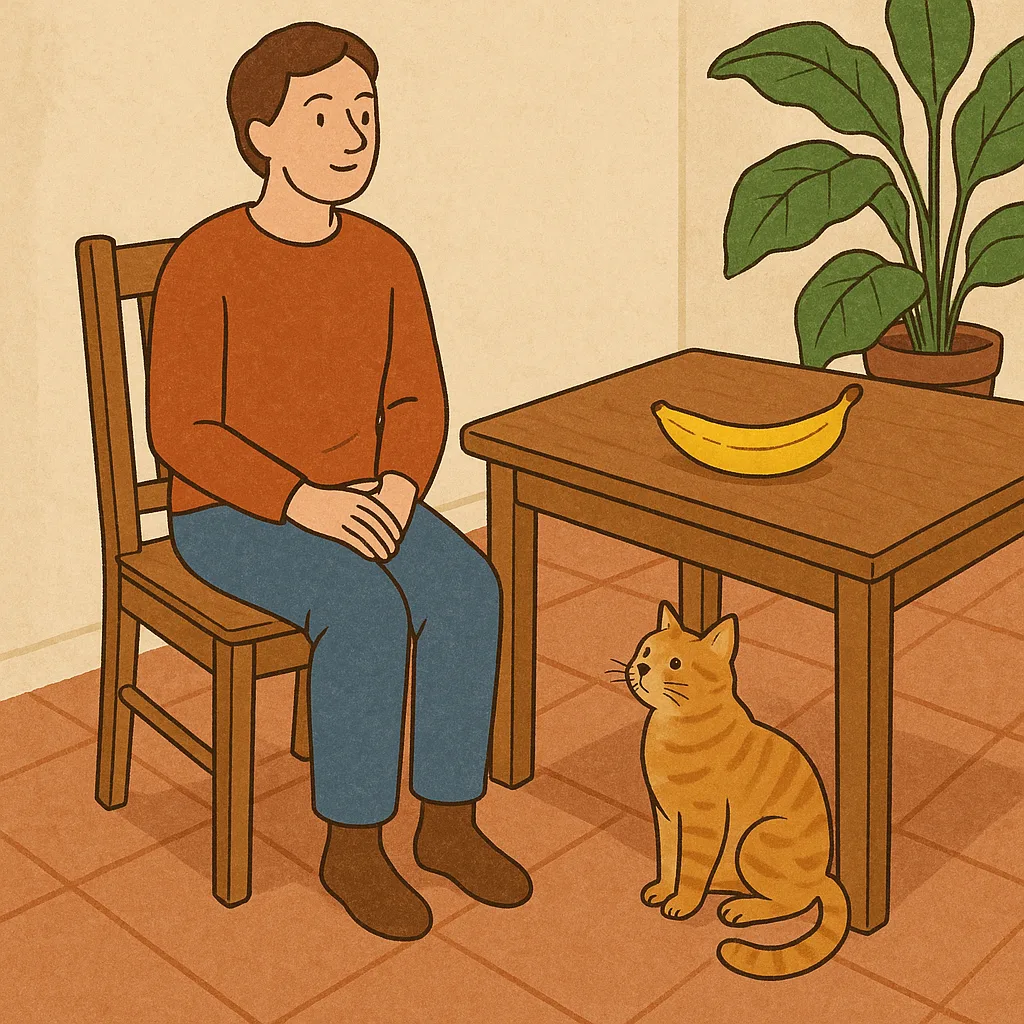 Person Is Seated on a Chair