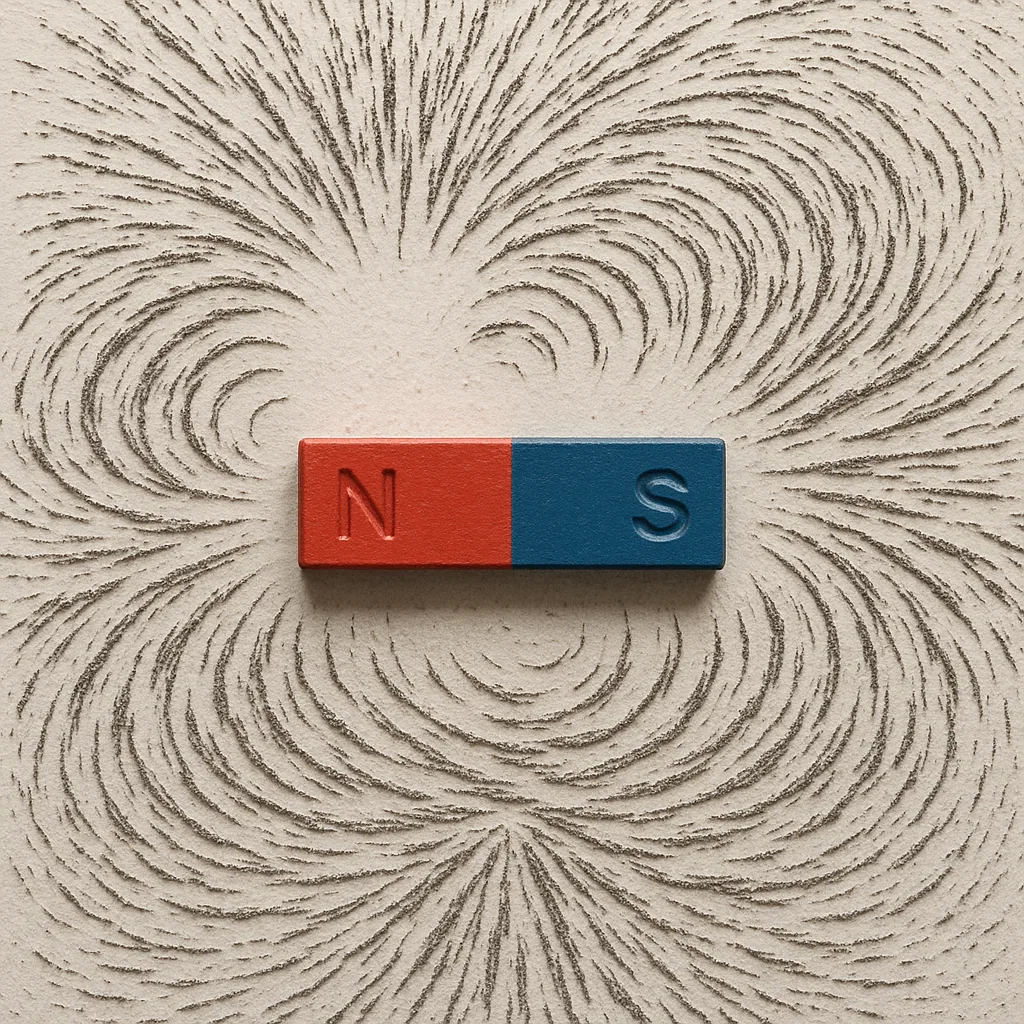 Iron Filings Dispersing Around a Magnet