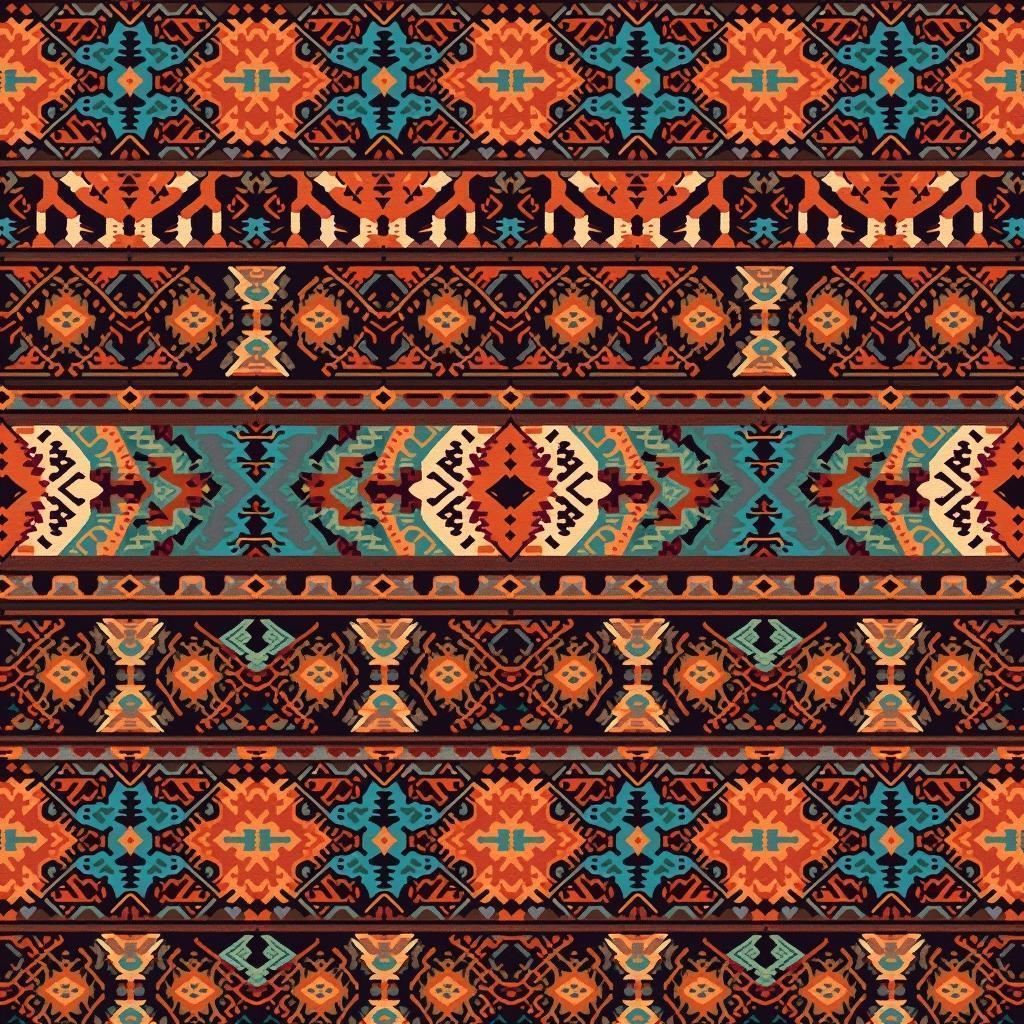 Vibrant Mohican Tribal Textile Pattern