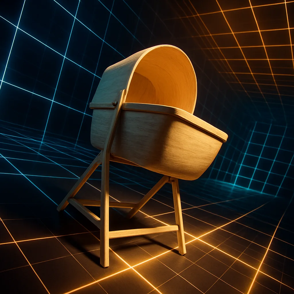 Leading Lines Within Glowing Neon Lines