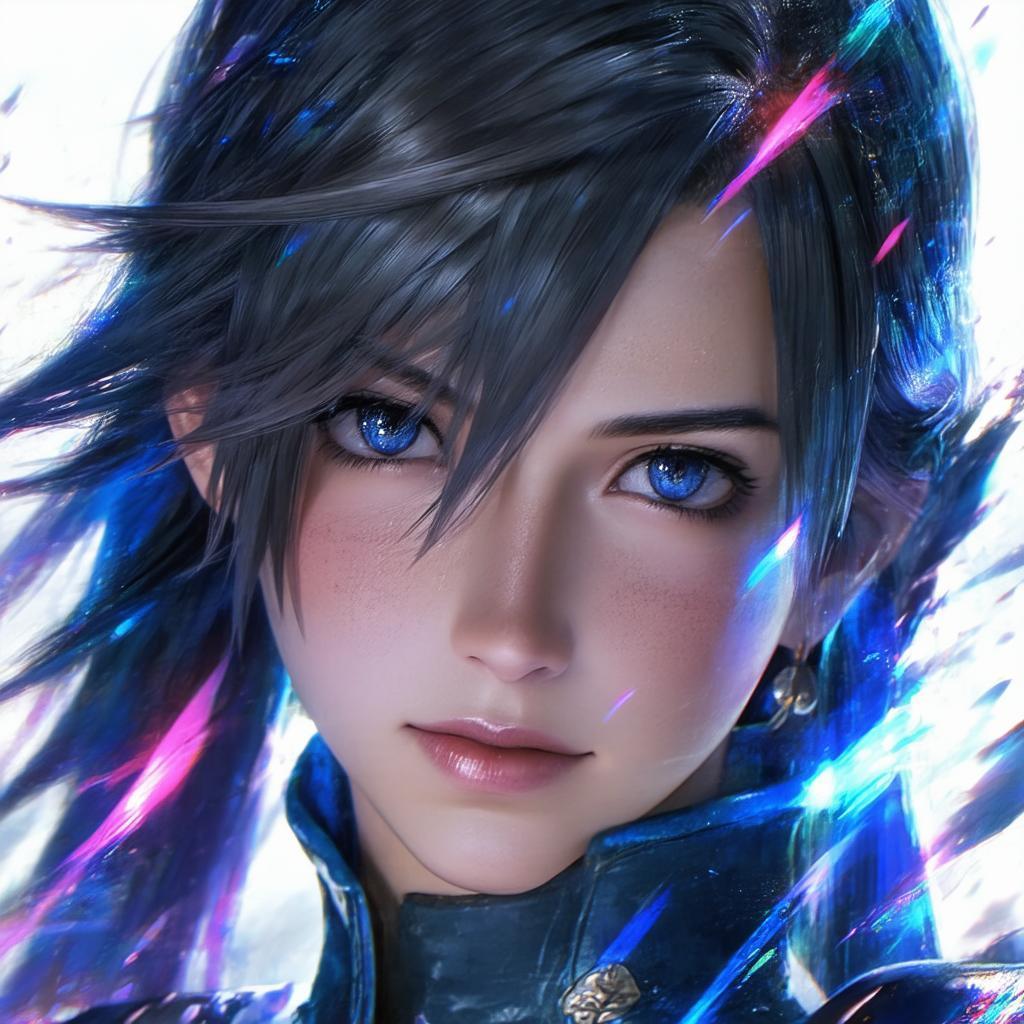 Final Fantasy Portrait in Cinematic Manga Style