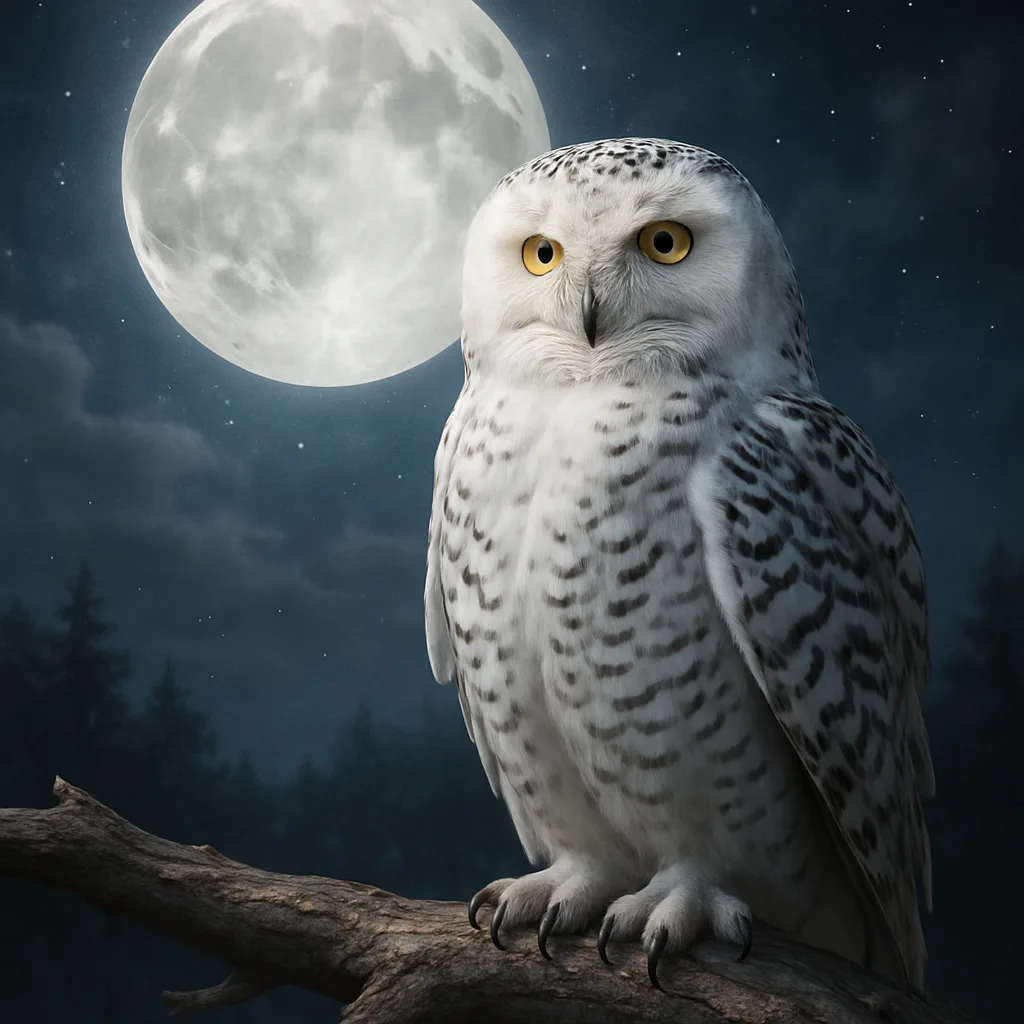 3D Image of a Regal Snowy Owl