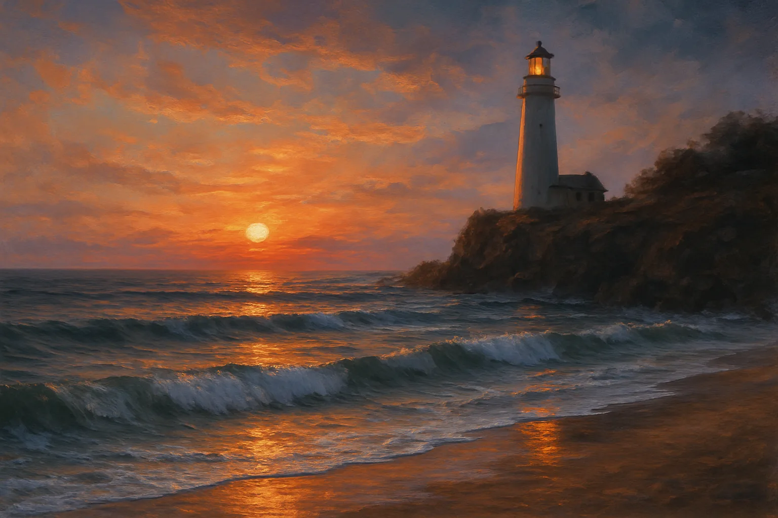 Paint an Evening Beach