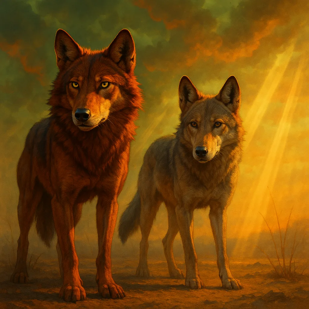 Beneath Strange Colored Skies Hinting at a Toxic Atmosphere