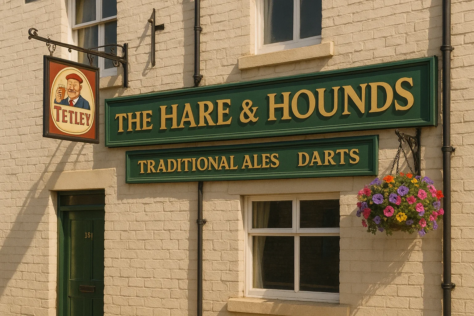 Exterior of "The Hare & Hounds" Pub