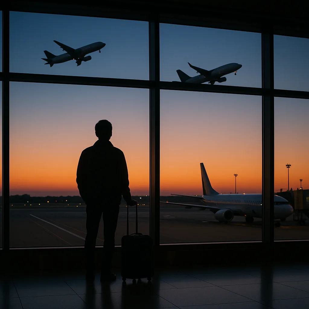 Solitary Wanderer Observes Planes