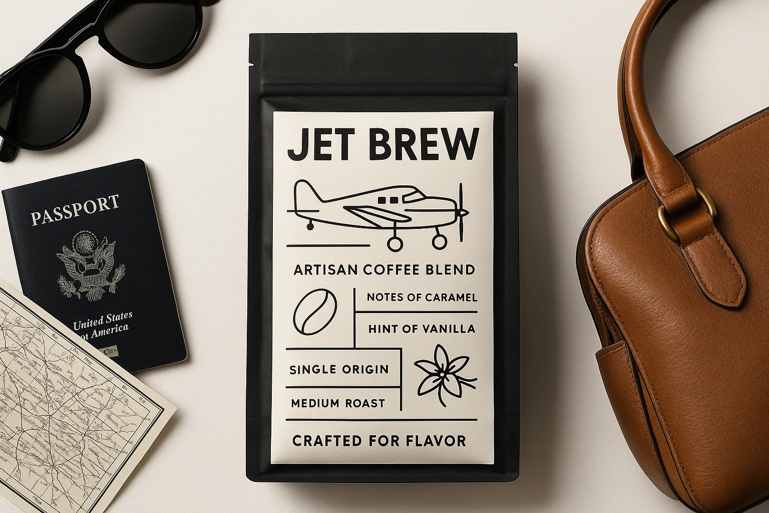 Sophisticated and Visually Striking Packaging for Our Artisan Coffee Blend