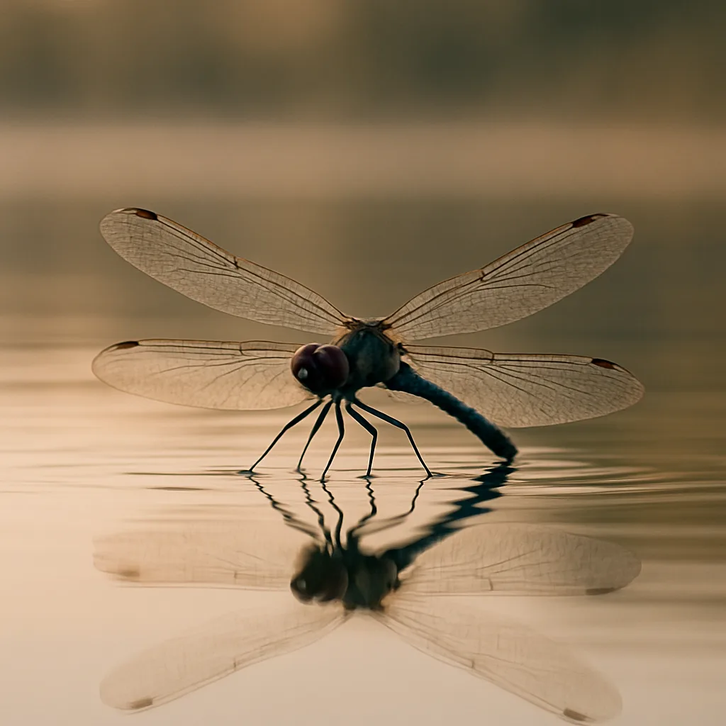 Graceful Dragonfly Rests Lightly