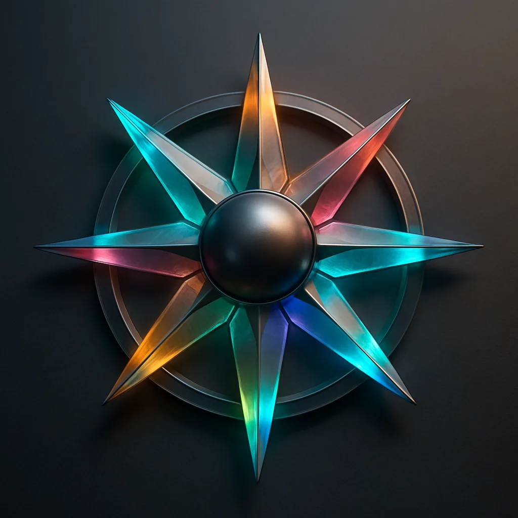 Premium-quality 3D-rendered Depiction of a Futuristic Compass