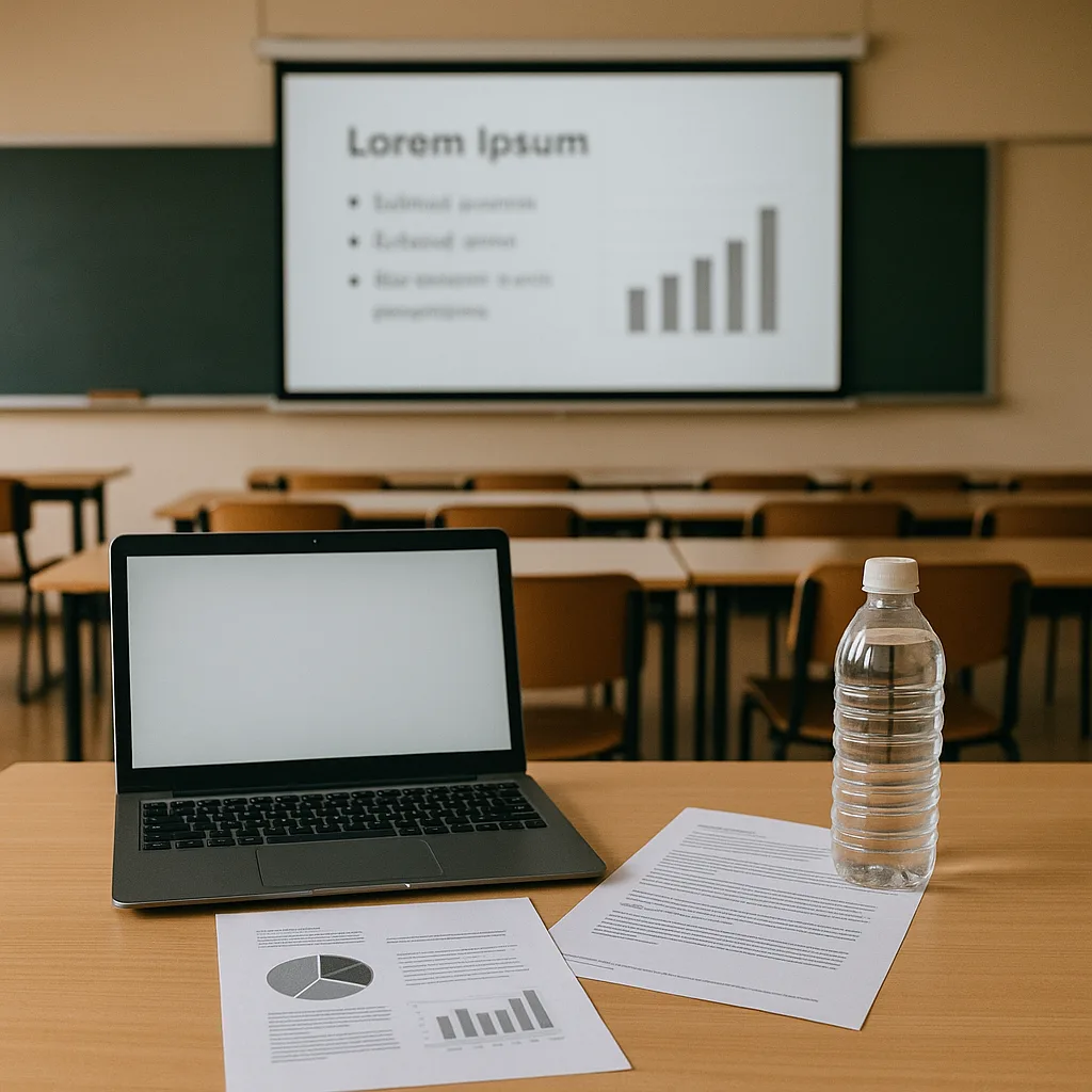 Classroom Setting Featuring a Laptop