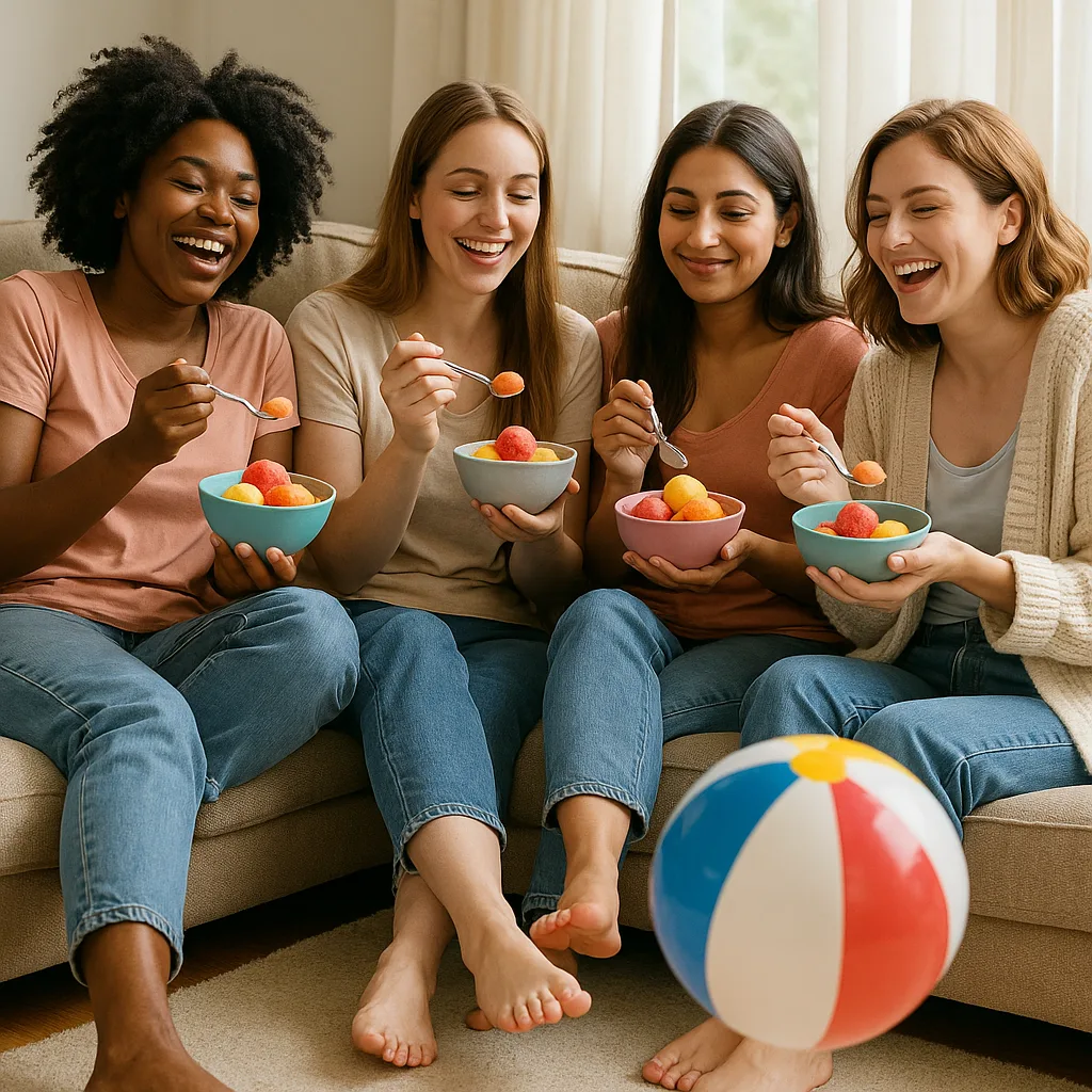 Beach Ball Bounces Gently Across the Room