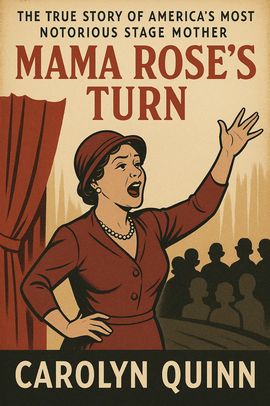 Vintage-style Book Cover Titled "Mama Rose's Turn"