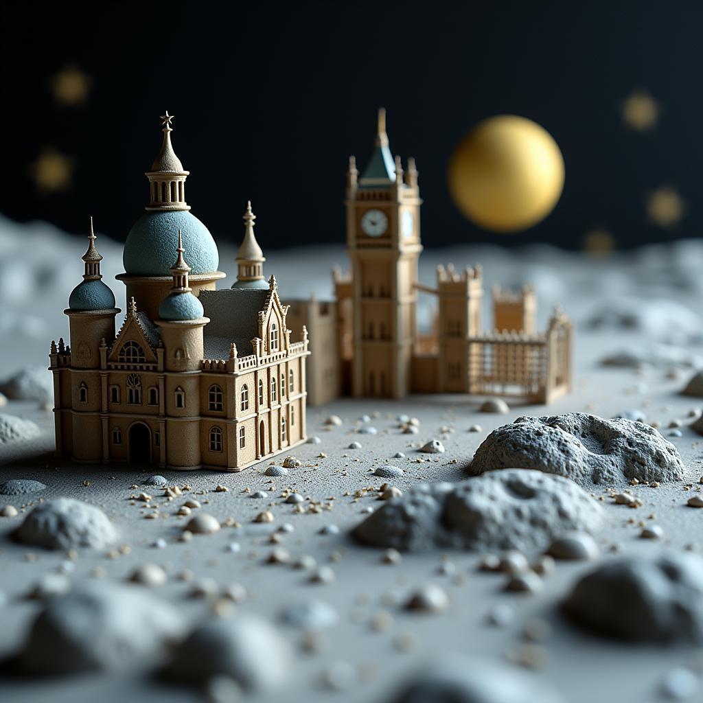 Clay Model London on the Lunar Surface