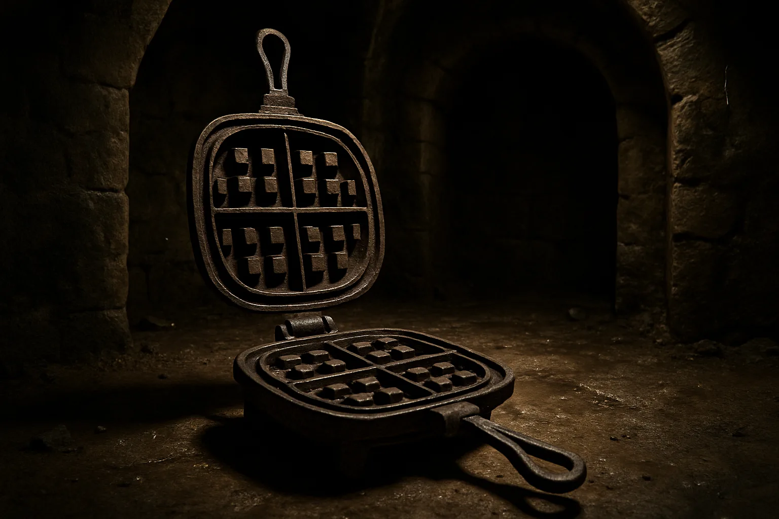 Single Vintage-style Waffle Iron